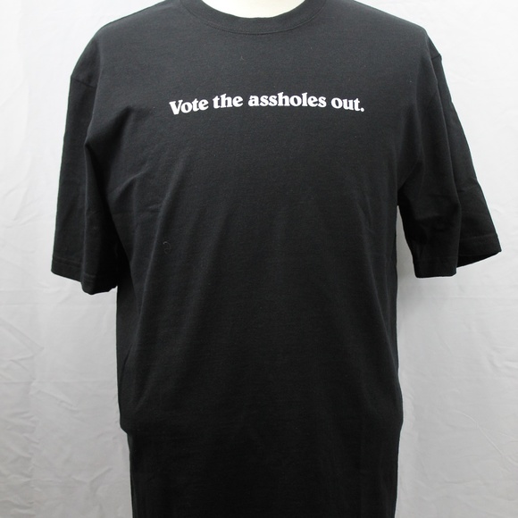 Patagonia "VOTE THE ASSHOLES OUT" M Black T-Shirt